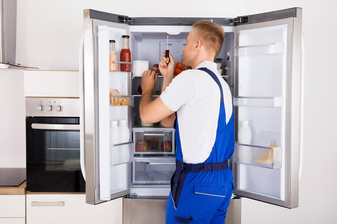 Technician Repairing Refrigerator